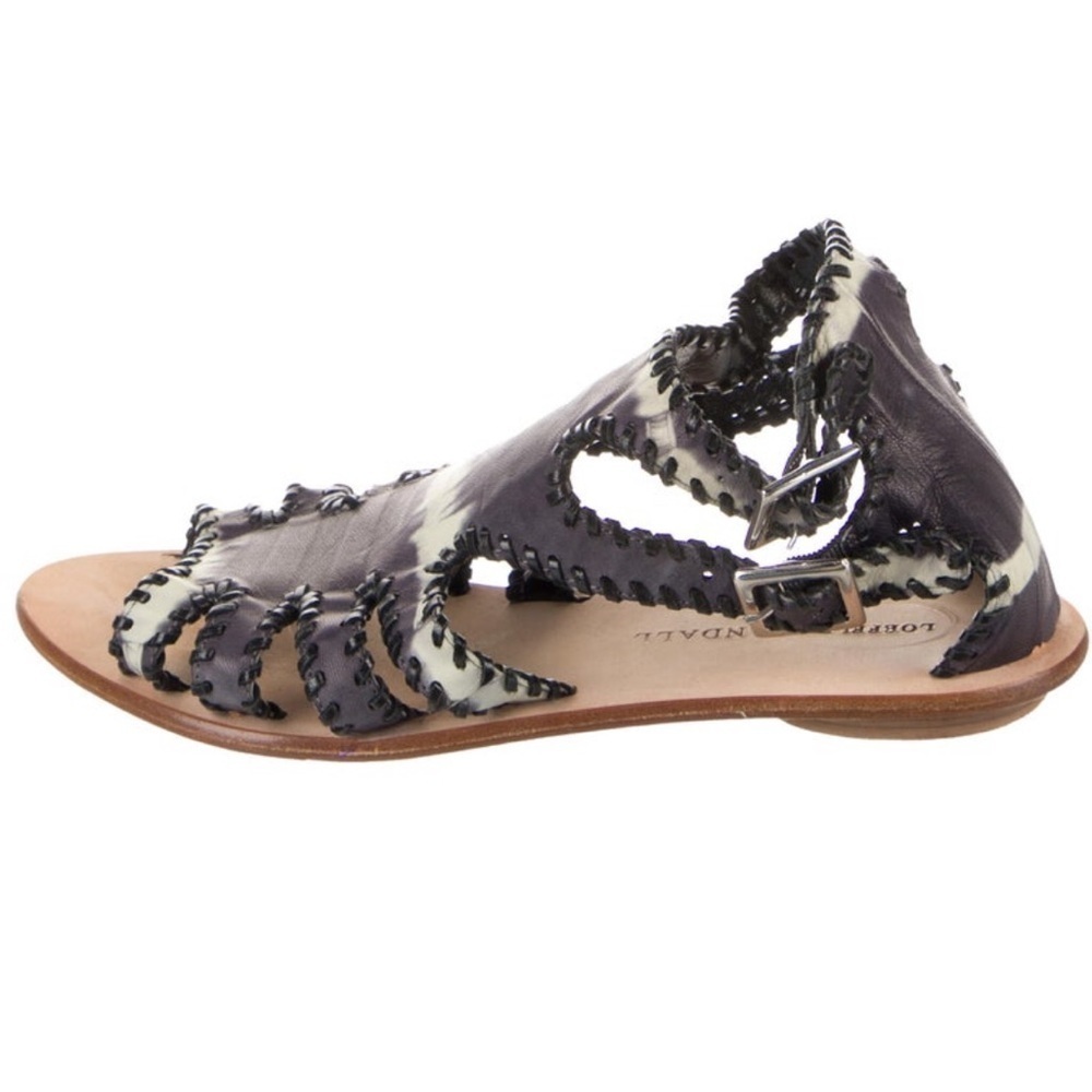 Loeffler Randall Elvie-TD Napa Black Leather Sandals - Women’s Size 6.5 - Picture 3 of 6
